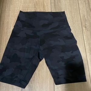 Black camo Lululemon Biker Shorts